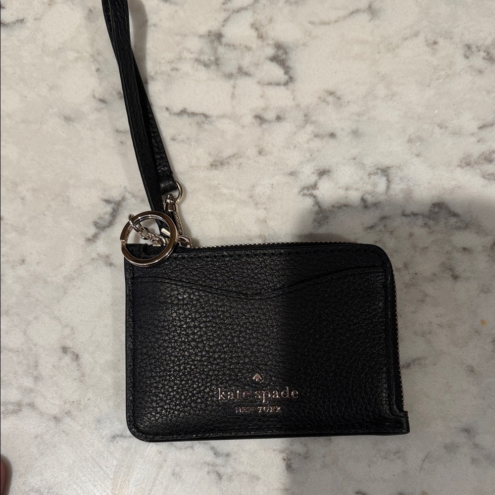 Kate Spade Black Pebbled Leather Wristlet